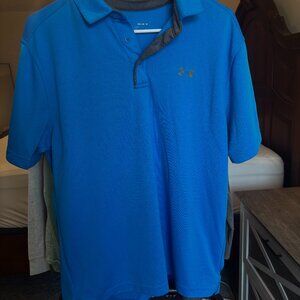 Under Armour Men’s M Bright Blue Polo Like New